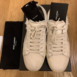 Saint Laurent distressed sneakers
